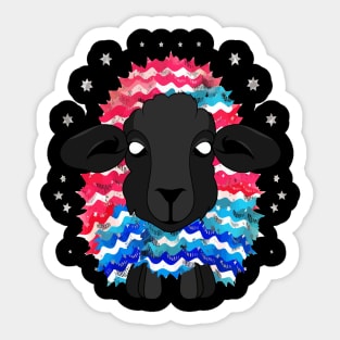 Patriotic Sheep Sticker